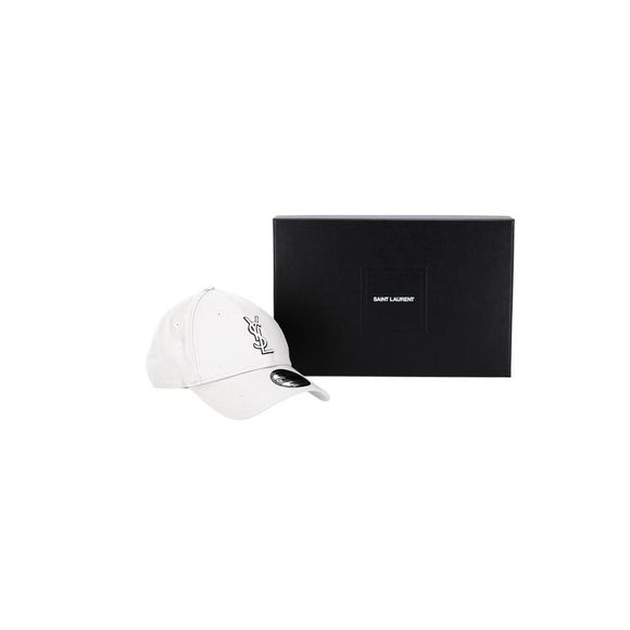Saint Laurent x New Era Cassandre Cap in White Cotton - Picture 8 of 8